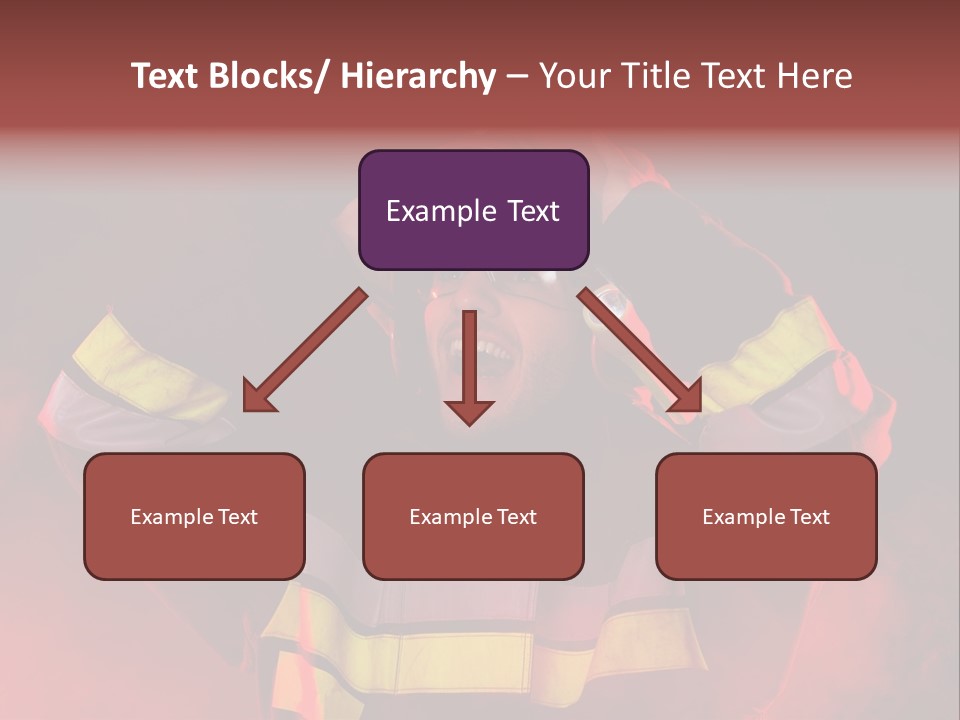 A Man In A Fireman's Uniform With His Hands On His Head PowerPoint Template