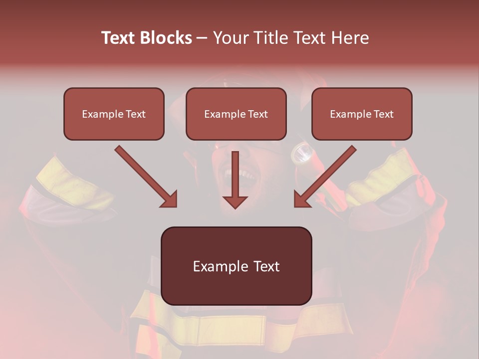 A Man In A Fireman's Uniform With His Hands On His Head PowerPoint Template