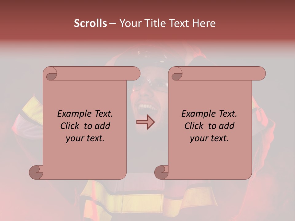 A Man In A Fireman's Uniform With His Hands On His Head PowerPoint Template