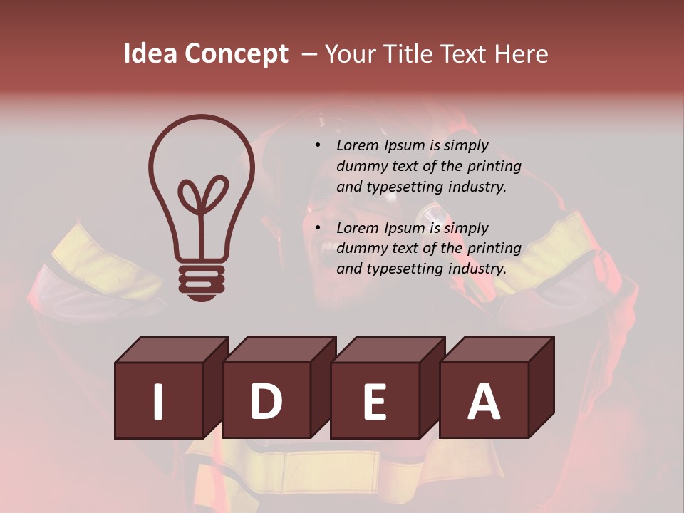 A Man In A Fireman's Uniform With His Hands On His Head PowerPoint Template