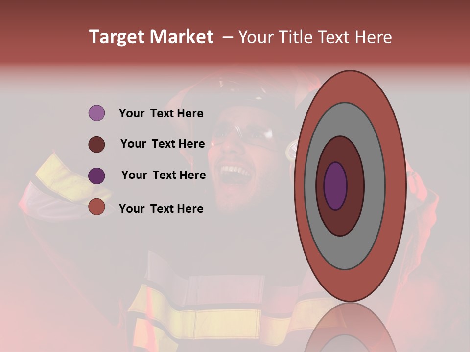 A Man In A Fireman's Uniform With His Hands On His Head PowerPoint Template