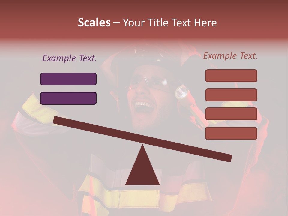 A Man In A Fireman's Uniform With His Hands On His Head PowerPoint Template