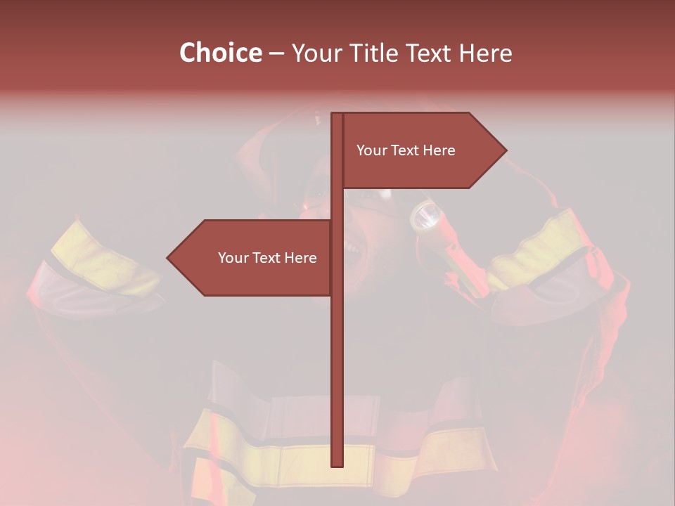 A Man In A Fireman's Uniform With His Hands On His Head PowerPoint Template