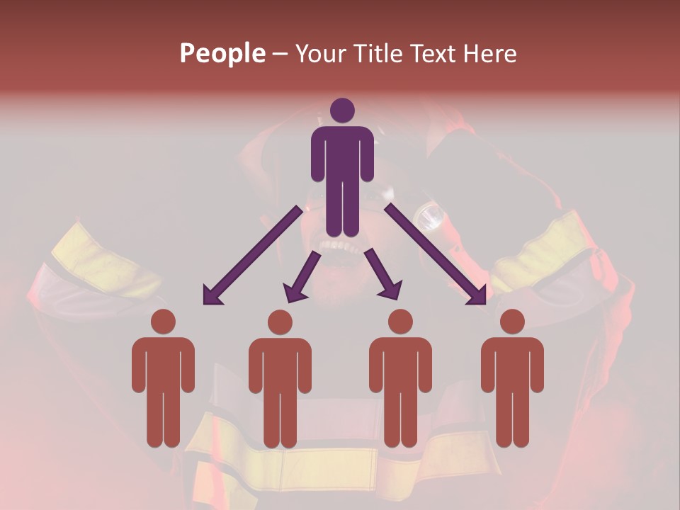 A Man In A Fireman's Uniform With His Hands On His Head PowerPoint Template