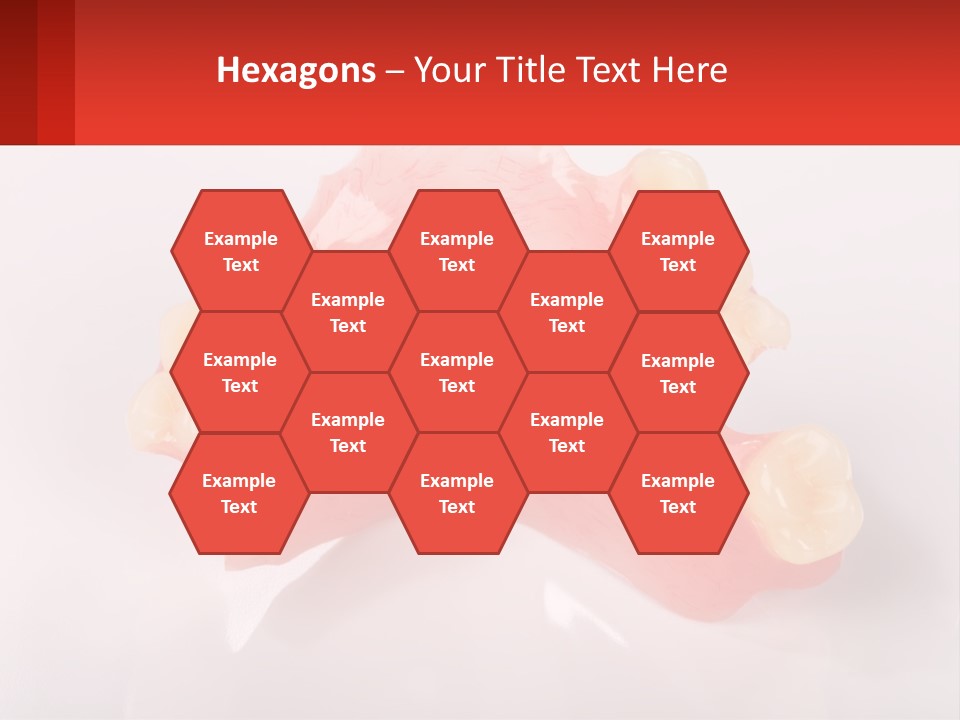 A Dental Model With Teeth And Gums On A White Background PowerPoint Template
