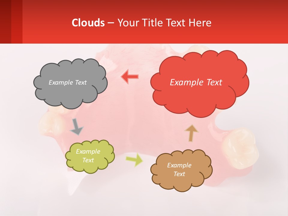 A Dental Model With Teeth And Gums On A White Background PowerPoint Template