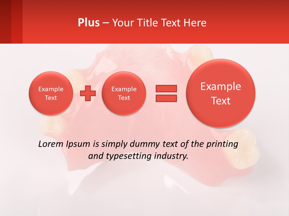A Dental Model With Teeth And Gums On A White Background PowerPoint Template