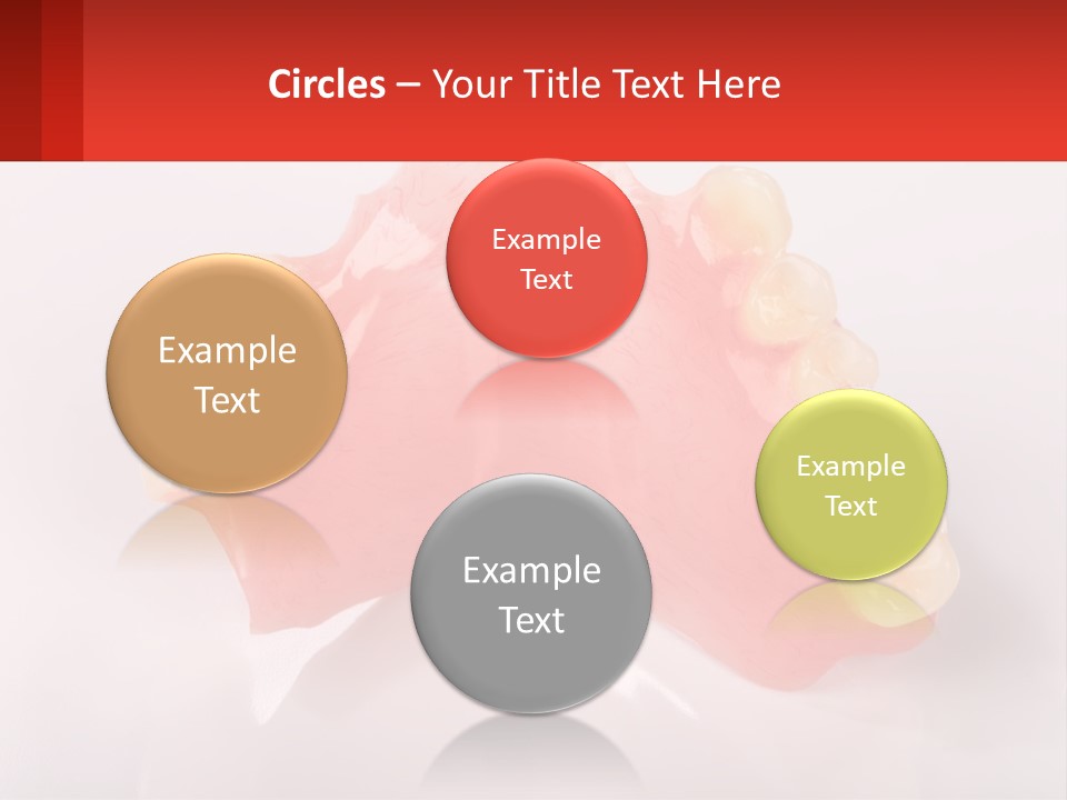 A Dental Model With Teeth And Gums On A White Background PowerPoint Template