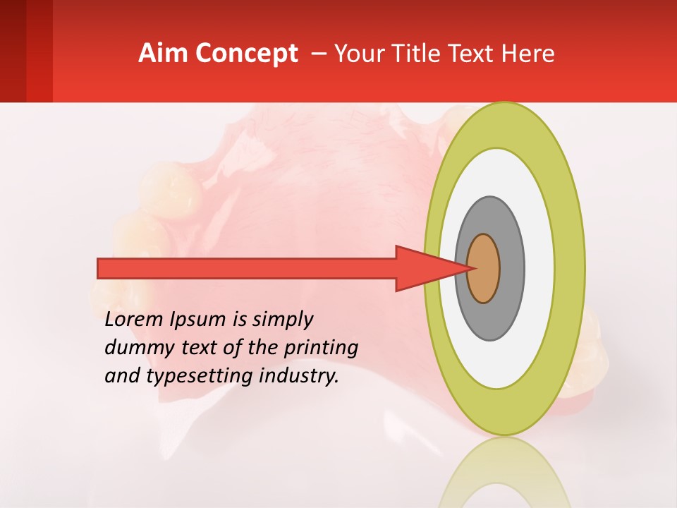 A Dental Model With Teeth And Gums On A White Background PowerPoint Template