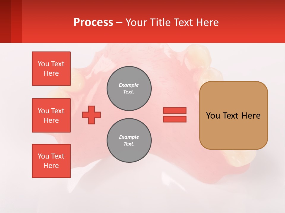 A Dental Model With Teeth And Gums On A White Background PowerPoint Template