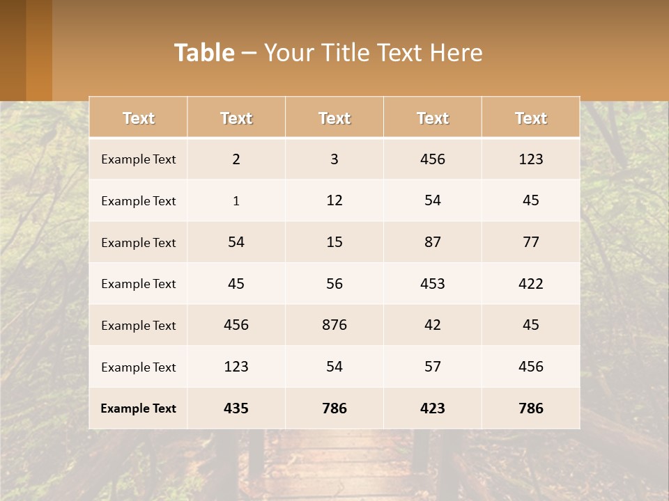 A Wooden Bridge In The Middle Of A Forest PowerPoint Template