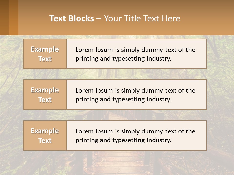 A Wooden Bridge In The Middle Of A Forest PowerPoint Template