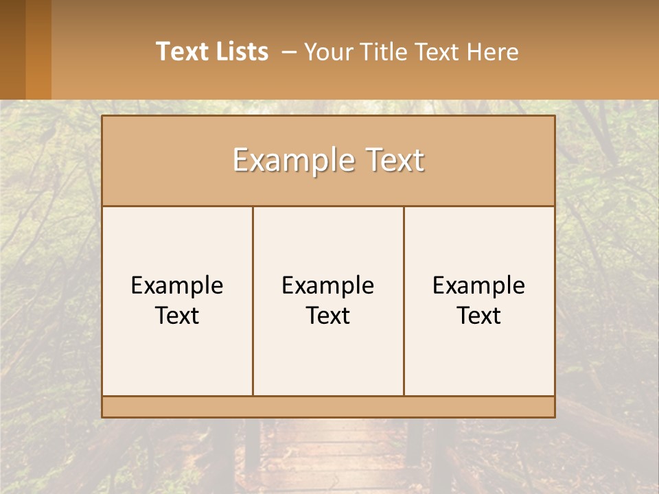 A Wooden Bridge In The Middle Of A Forest PowerPoint Template