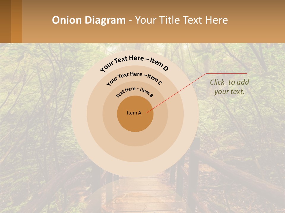 A Wooden Bridge In The Middle Of A Forest PowerPoint Template