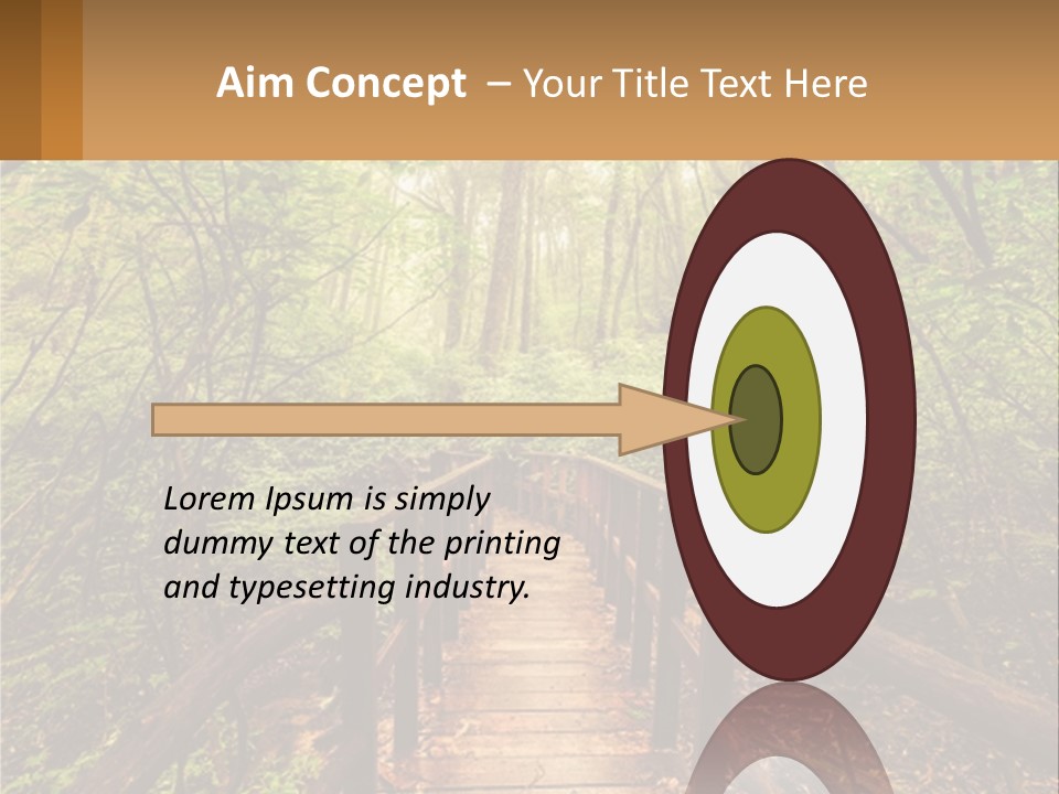 A Wooden Bridge In The Middle Of A Forest PowerPoint Template