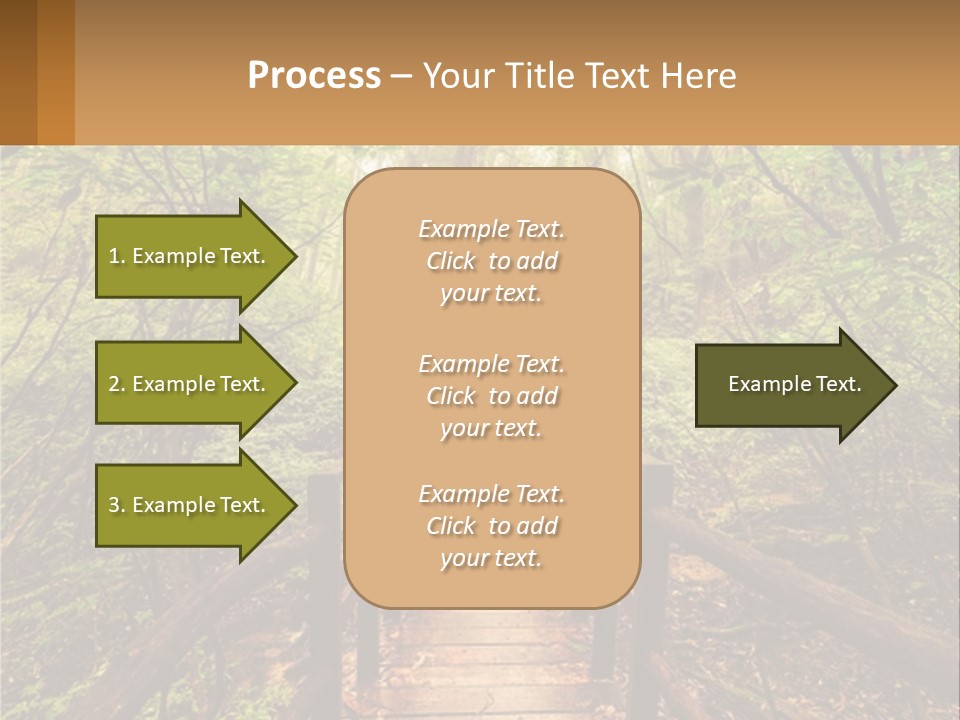 A Wooden Bridge In The Middle Of A Forest PowerPoint Template
