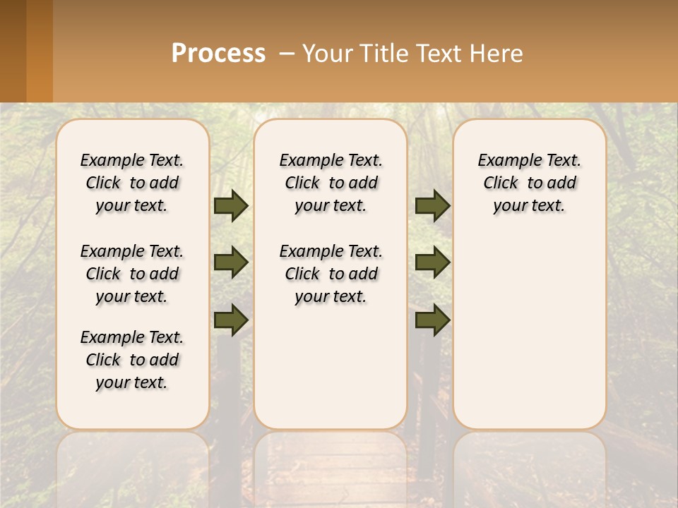 A Wooden Bridge In The Middle Of A Forest PowerPoint Template