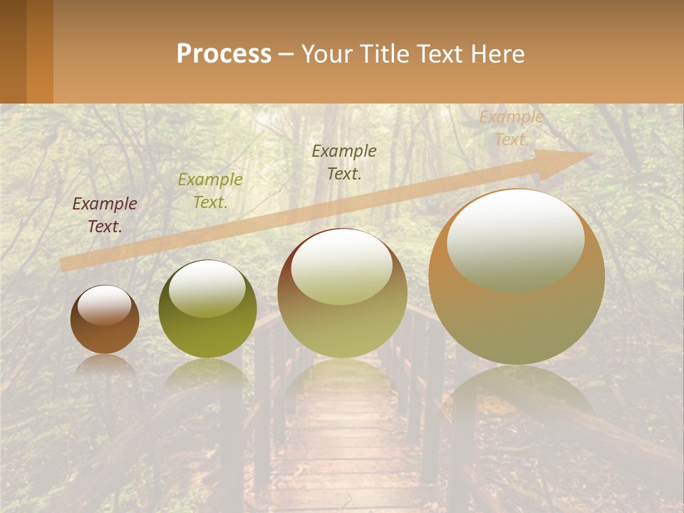 A Wooden Bridge In The Middle Of A Forest PowerPoint Template