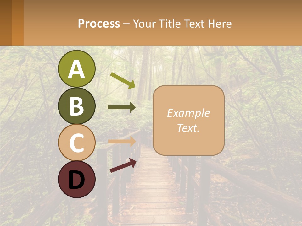 A Wooden Bridge In The Middle Of A Forest PowerPoint Template