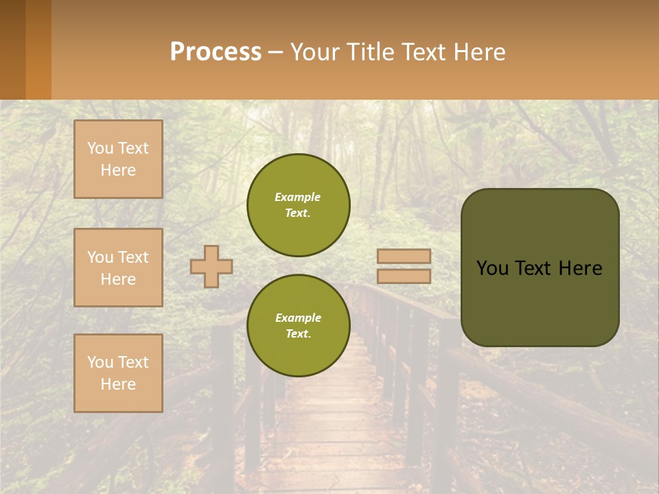 A Wooden Bridge In The Middle Of A Forest PowerPoint Template