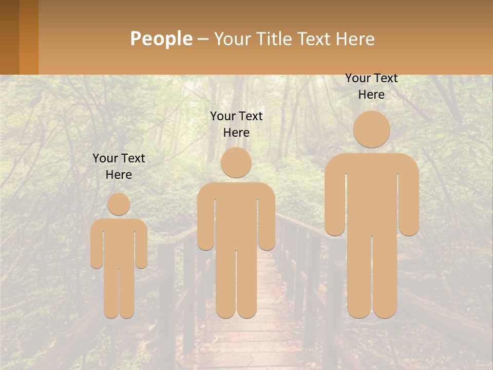 A Wooden Bridge In The Middle Of A Forest PowerPoint Template