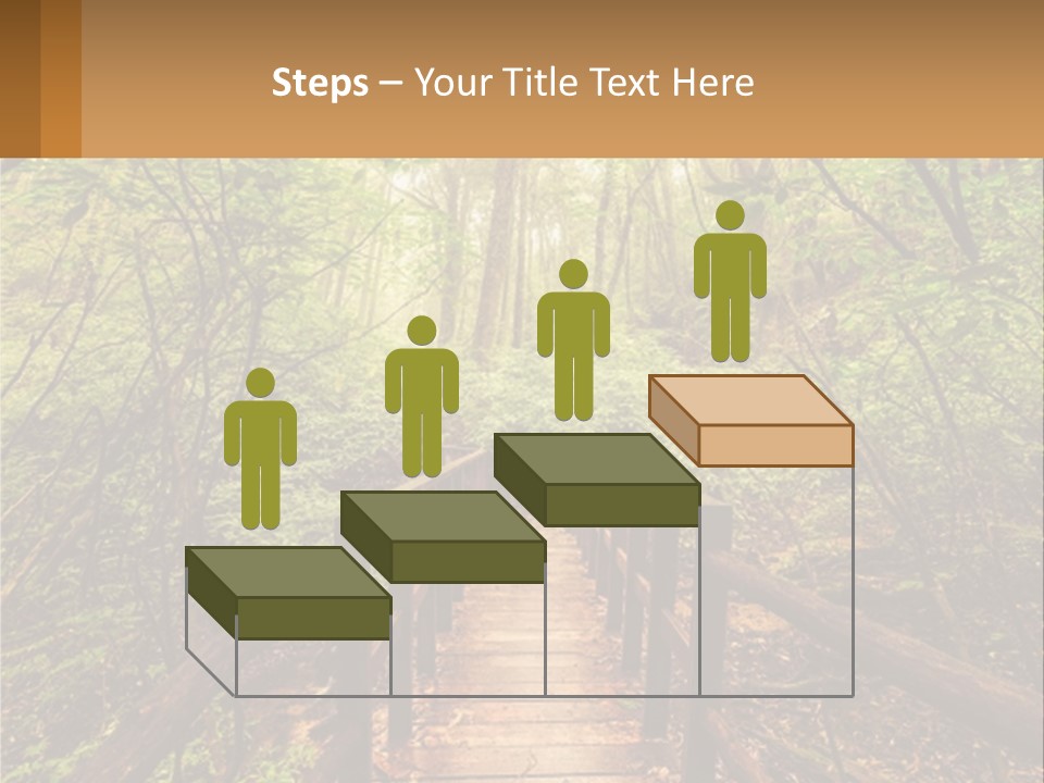 A Wooden Bridge In The Middle Of A Forest PowerPoint Template