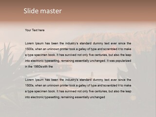 A Boat Is Docked On A Lake With Mountains In The Background PowerPoint Template