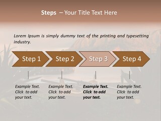 A Boat Is Docked On A Lake With Mountains In The Background PowerPoint Template