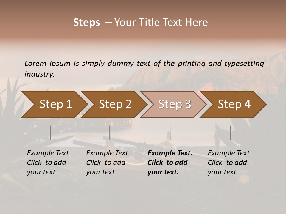 A Boat Is Docked On A Lake With Mountains In The Background PowerPoint Template