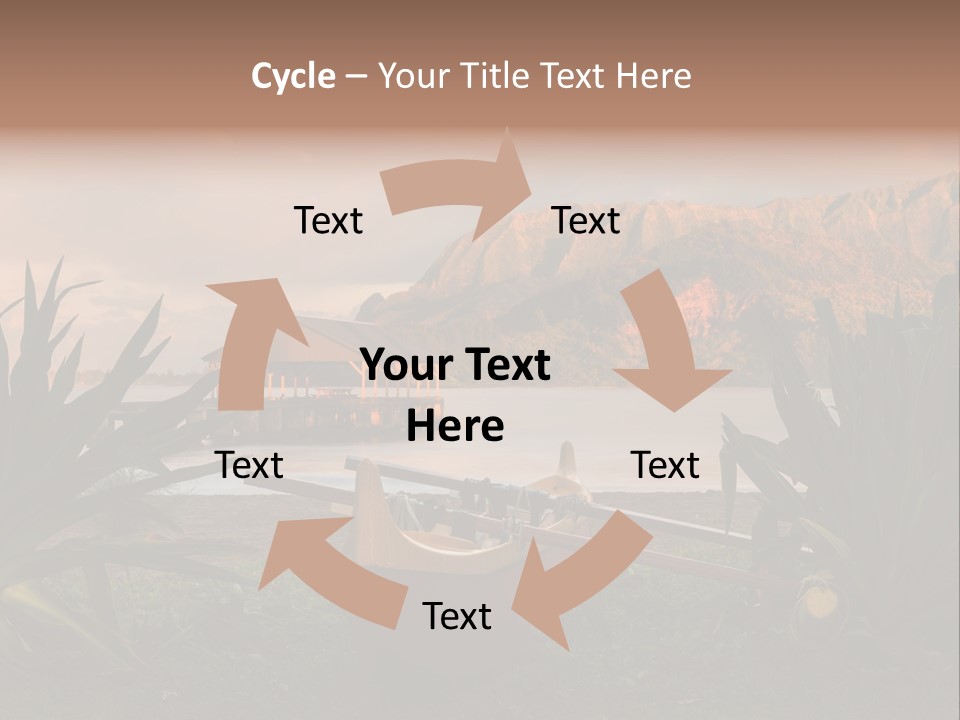 A Boat Is Docked On A Lake With Mountains In The Background PowerPoint Template