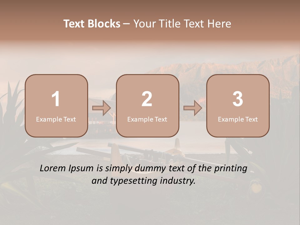 A Boat Is Docked On A Lake With Mountains In The Background PowerPoint Template