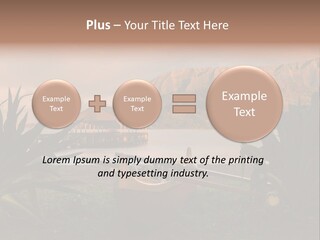 A Boat Is Docked On A Lake With Mountains In The Background PowerPoint Template