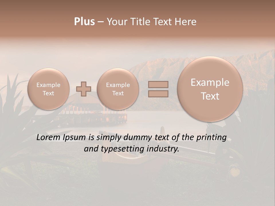 A Boat Is Docked On A Lake With Mountains In The Background PowerPoint Template