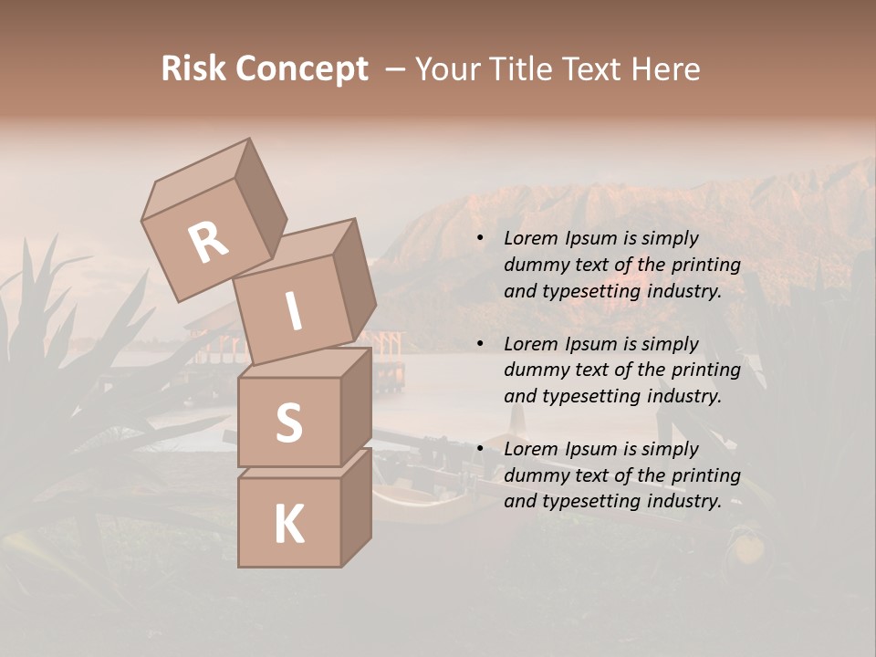 A Boat Is Docked On A Lake With Mountains In The Background PowerPoint Template