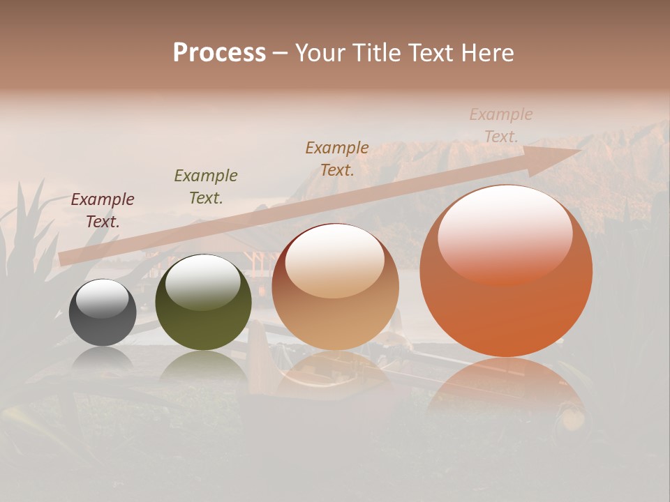 A Boat Is Docked On A Lake With Mountains In The Background PowerPoint Template