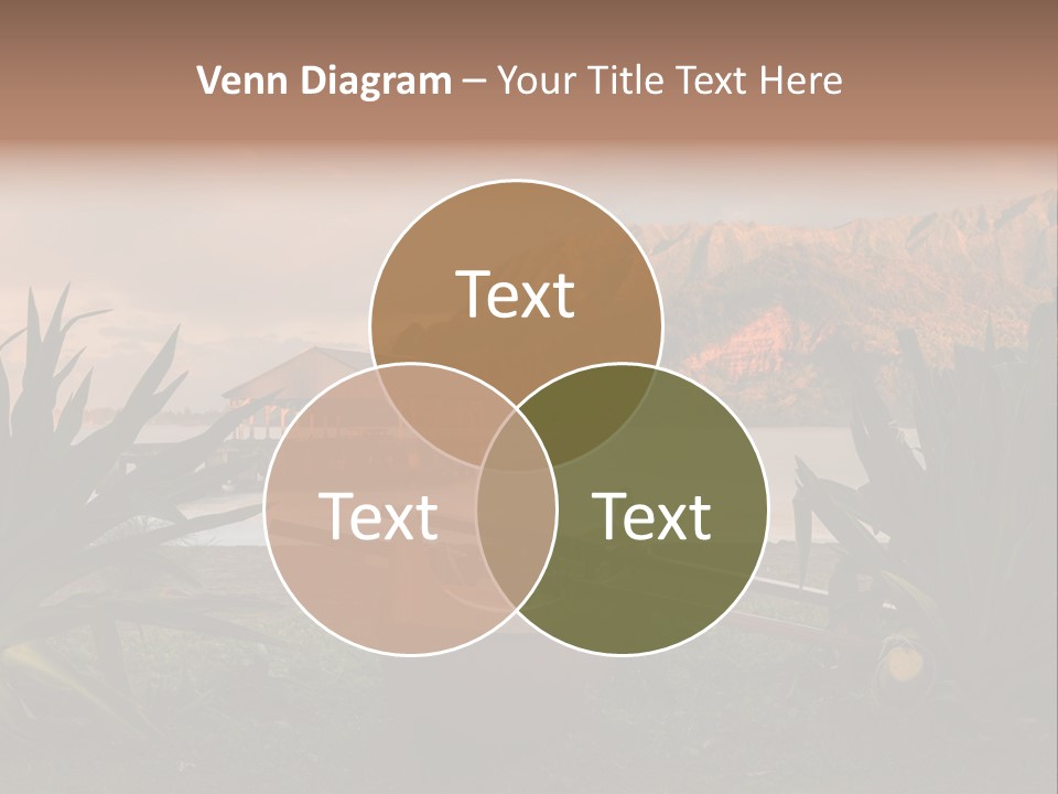 A Boat Is Docked On A Lake With Mountains In The Background PowerPoint Template