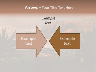 A Boat Is Docked On A Lake With Mountains In The Background PowerPoint Template