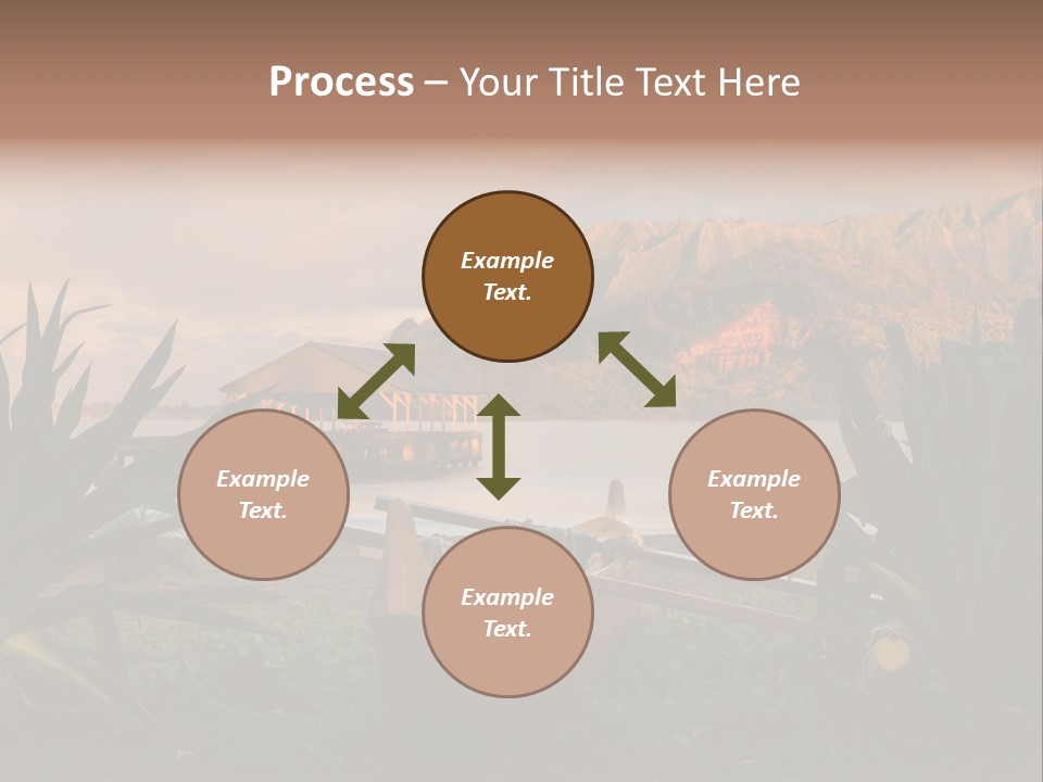 A Boat Is Docked On A Lake With Mountains In The Background PowerPoint Template