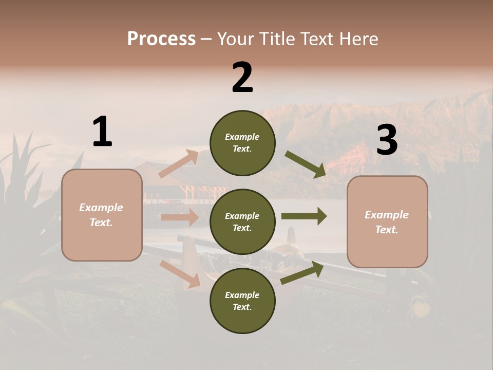 A Boat Is Docked On A Lake With Mountains In The Background PowerPoint Template