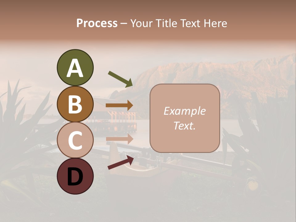 A Boat Is Docked On A Lake With Mountains In The Background PowerPoint Template
