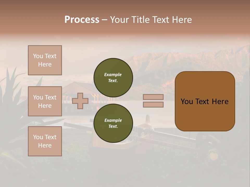 A Boat Is Docked On A Lake With Mountains In The Background PowerPoint Template