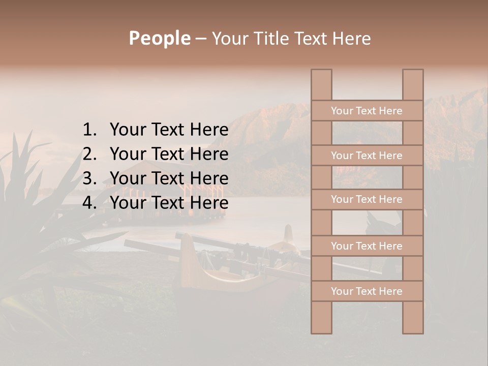 A Boat Is Docked On A Lake With Mountains In The Background PowerPoint Template