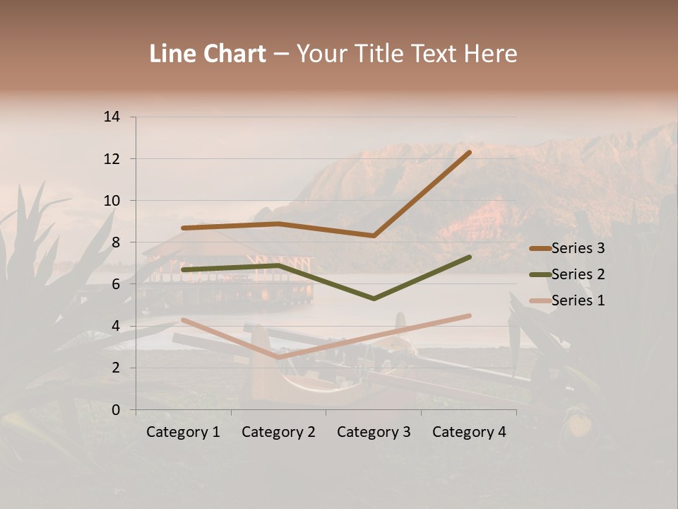 A Boat Is Docked On A Lake With Mountains In The Background PowerPoint Template