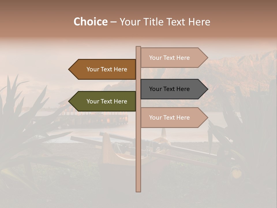 A Boat Is Docked On A Lake With Mountains In The Background PowerPoint Template