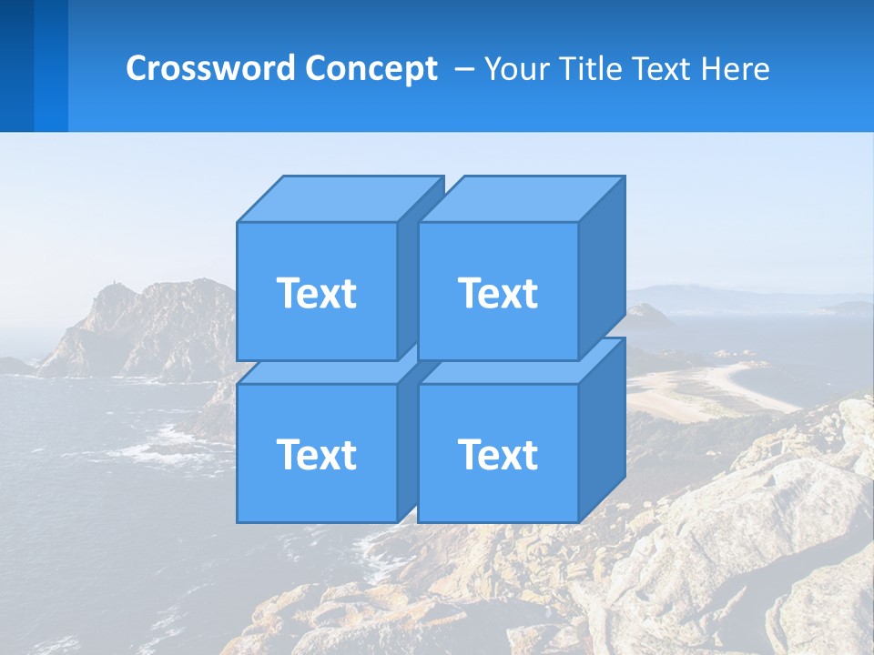 A Large Body Of Water Surrounded By Mountains PowerPoint Template