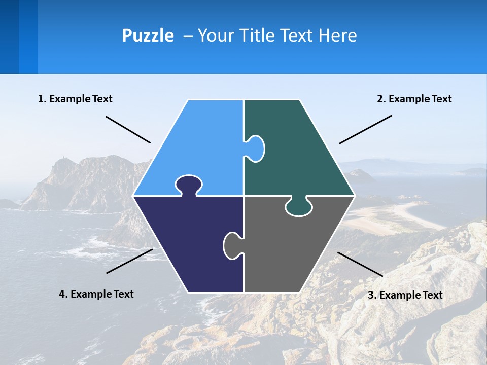 A Large Body Of Water Surrounded By Mountains PowerPoint Template