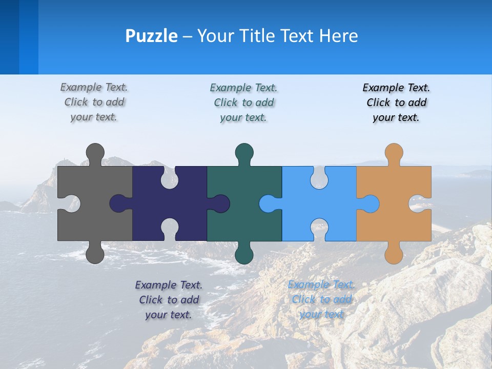 A Large Body Of Water Surrounded By Mountains PowerPoint Template