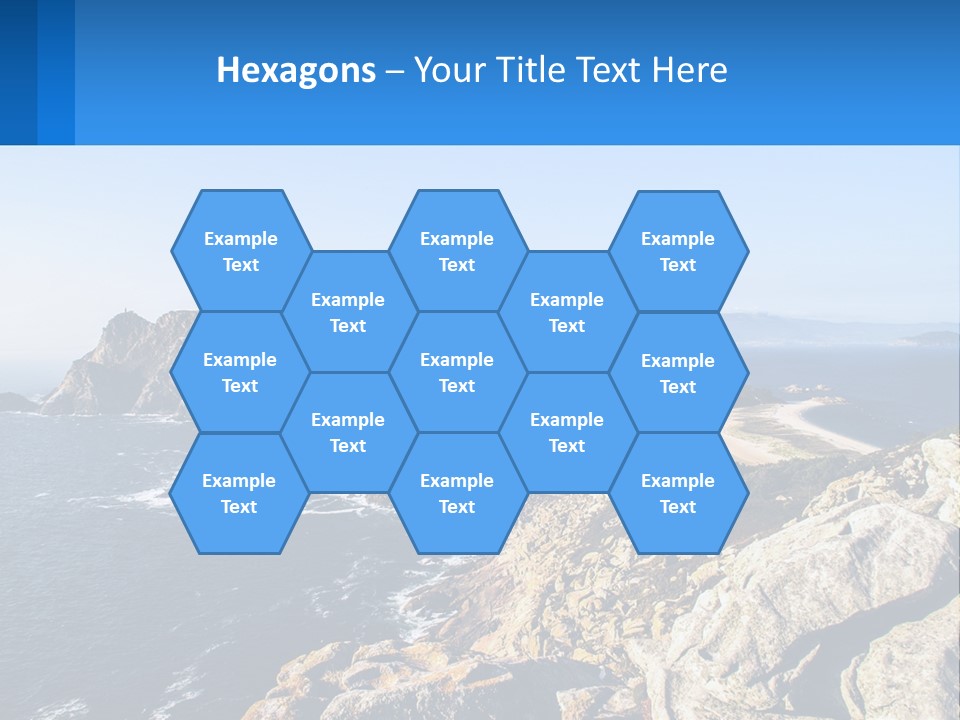 A Large Body Of Water Surrounded By Mountains PowerPoint Template