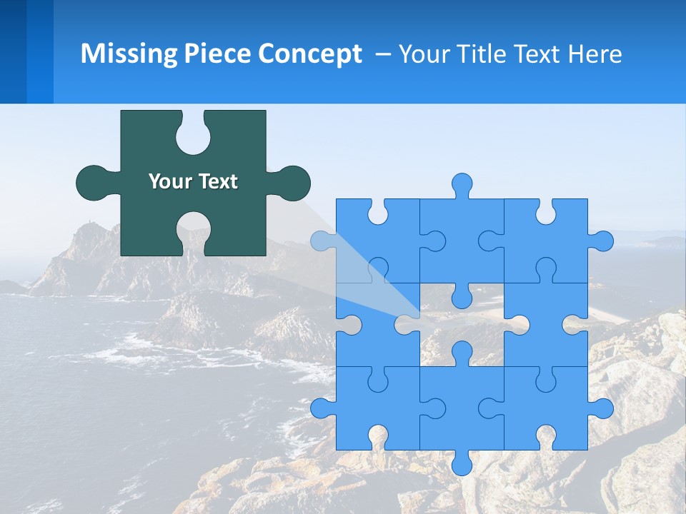 A Large Body Of Water Surrounded By Mountains PowerPoint Template