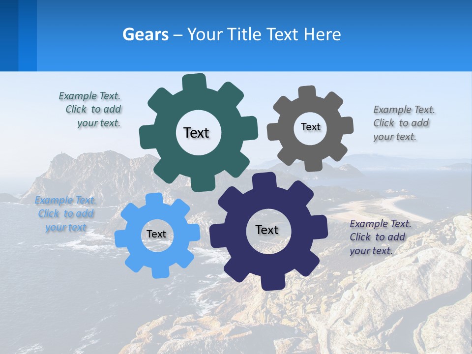 A Large Body Of Water Surrounded By Mountains PowerPoint Template